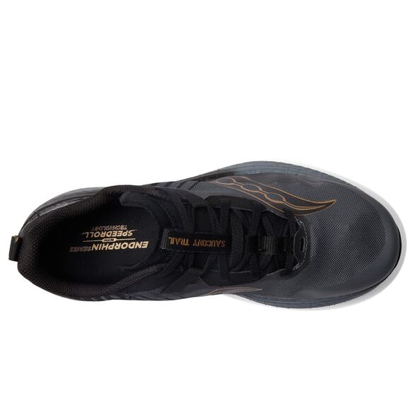 NWT Saucony Men's Endorphin Edge Trail Running Shoe, Black/Goldstruck, 11 - Picture 5 of 6